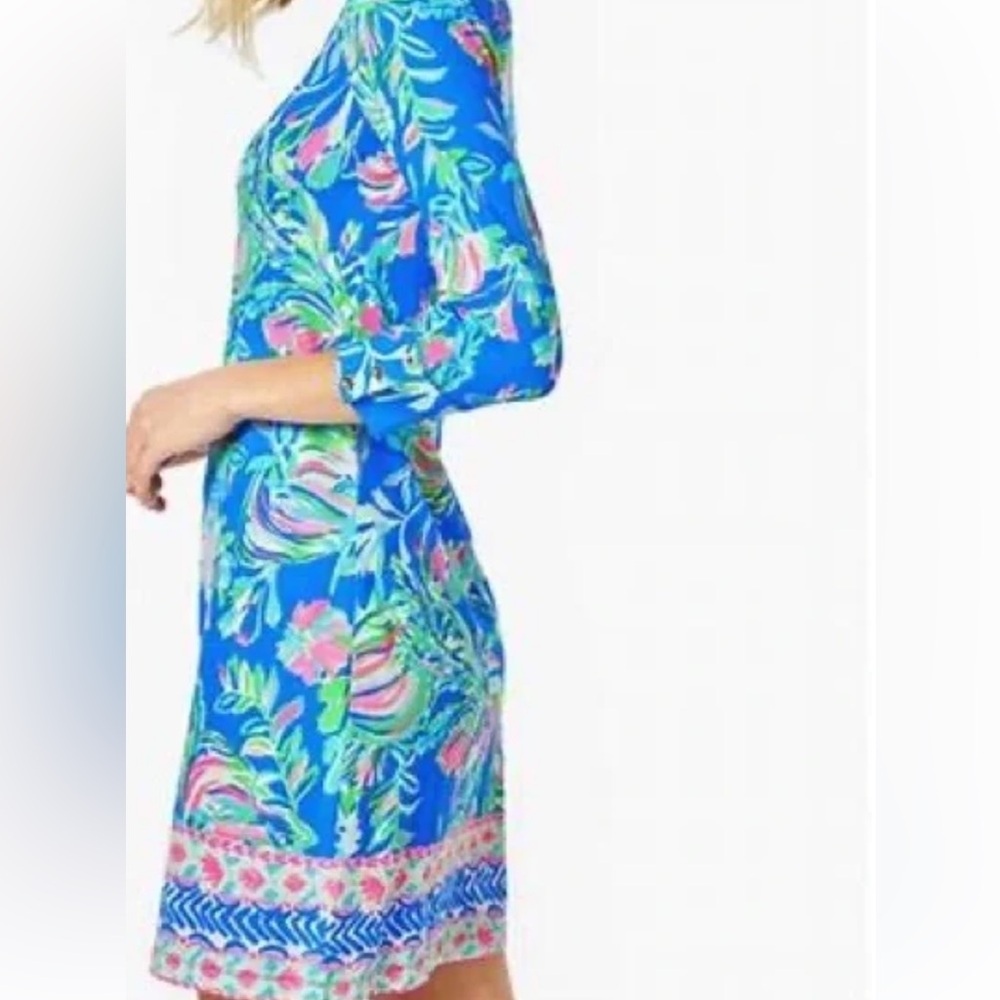 Lilly Pulitzer Sophie Dress UPF 50+ What a Lovely Place Women Size L Vacation
